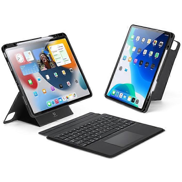 DUX DUCIS DK Series Compatible For iPad Air 13 (2024) / iPad Pro 12.9 (2022) / (2021) / (2020) Portuguese Keyboard with Leather St