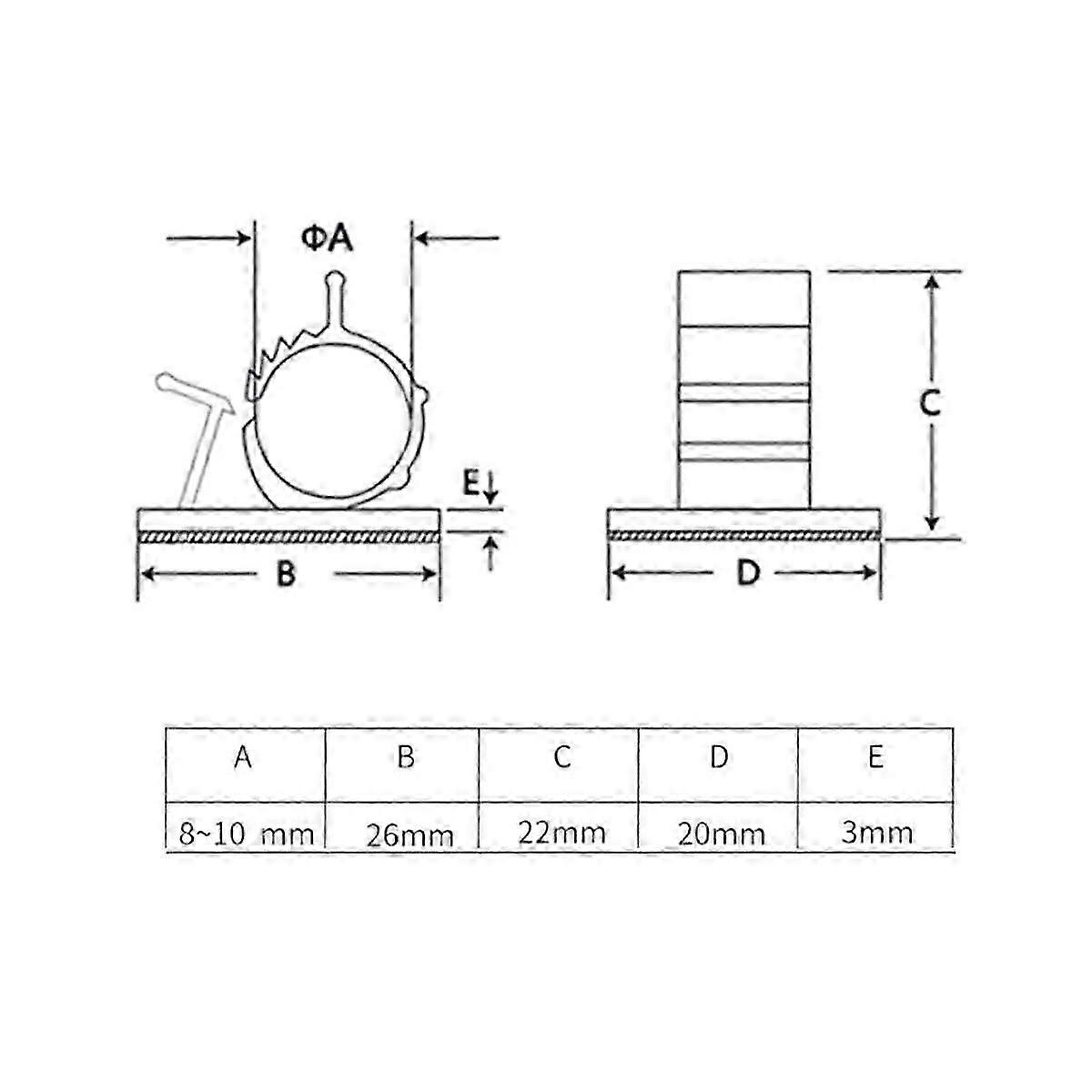 100pcs Self Adhesive Wire Holders Adjustable Cords Organizer Clamp Cord Management For Hanging Tidying Wires Cable Clips