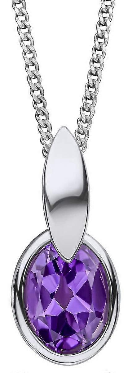 Beginnings Purple Amethyst Pendant - Silver/Purple