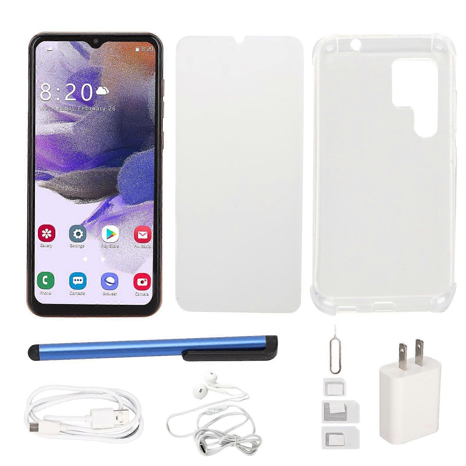 For S22 Ultra Smartphone Support Up to 128G Memory Full Screen 4G Unlocked Cell Phone with Stylus for Home Work 100240V Gold US Plug