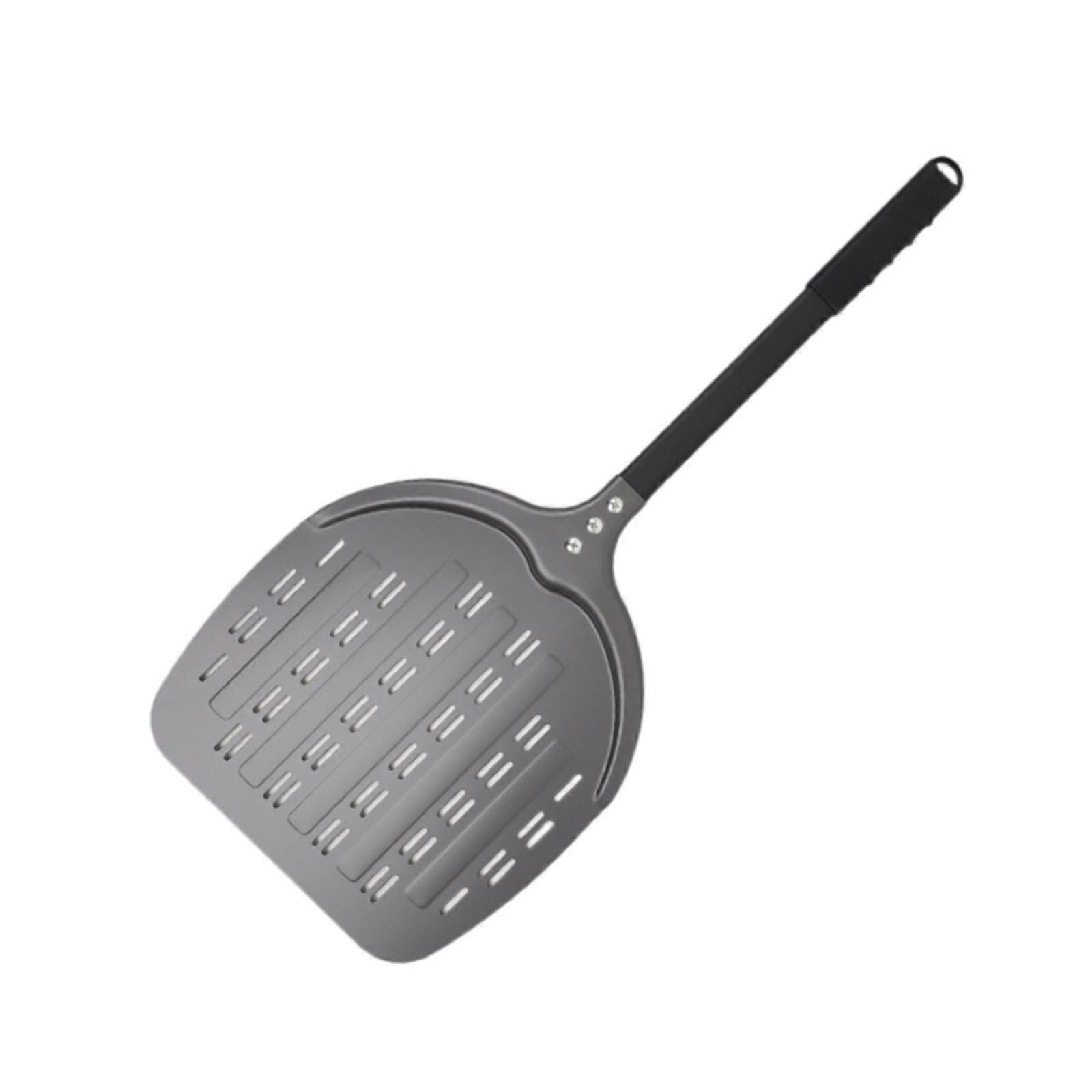 Aluminum Alloy Pizza Peel Easy to Use Pizza Paddle for Omelette Bread Burger Arc Edge with hole