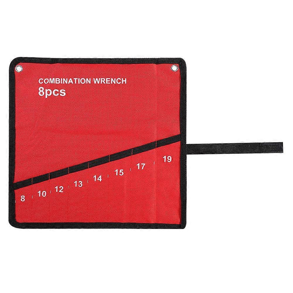 Multi Pocket Roll Up Tools Storage Bag Spanner Plier Wrench Holder Canvas Organizer (8 Pockets)