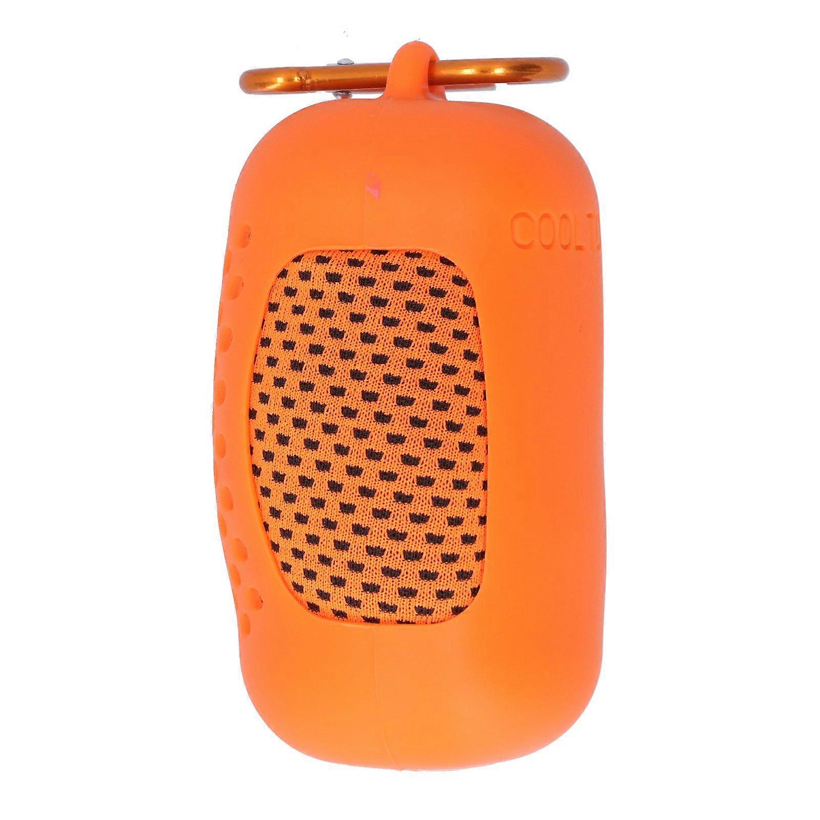 Cooling Towel Portable Polyester QuickDrying Towel with Silicone Case for Fitness Hiking Camping