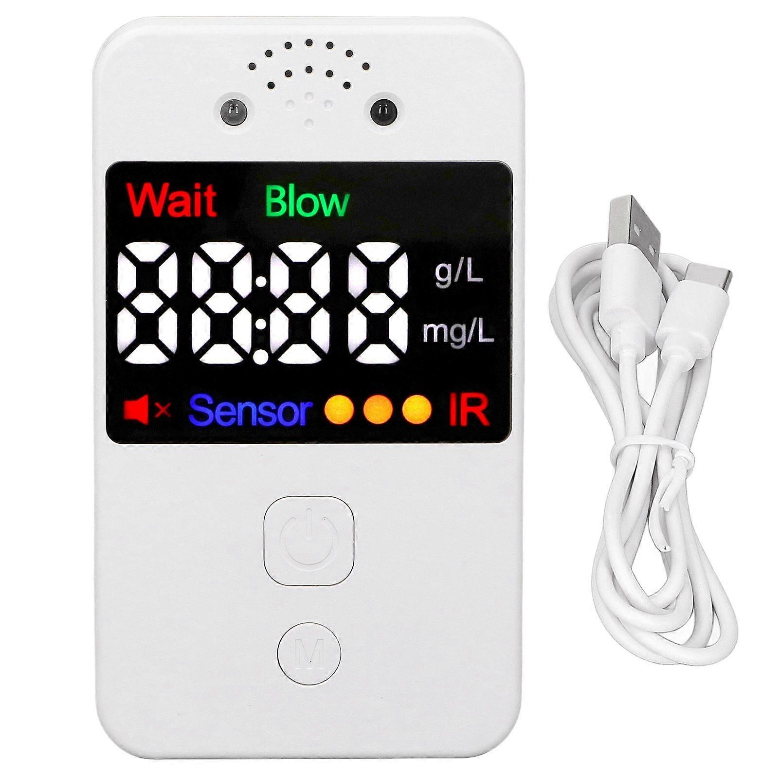 Breath Tester Drunk Meter Digital Display Bluetooth Non Contact Drunk Tester with Voice Broadcast