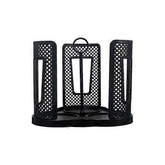 Paper Cup Holder Rotating Tray Cup Storage Dispenser with 3 Compartments Plastic