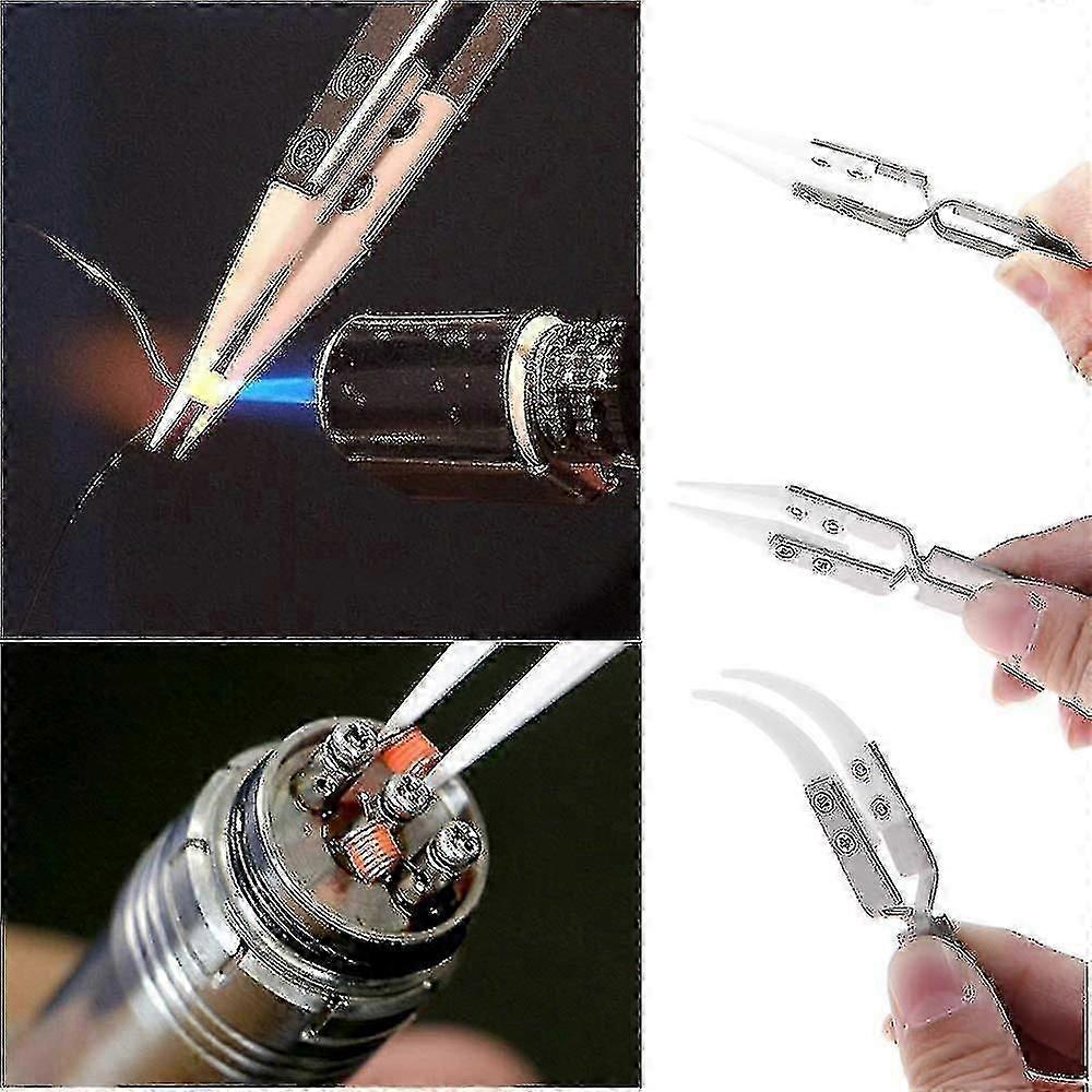 thumbnail image 2 of NEW 1PC Ceramic Straight Tip Electronic Soldering Tweezers, Anti-Static Reverse Acid Resistant Precision Chuck Ceramic Tweezers 2 of 12