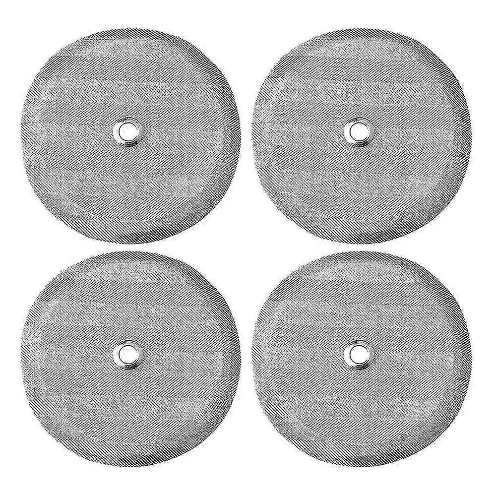 4 stk 4 i rustfrit stål udskiftning kaffefilter net, til 1000 ml, 8 kop stempelkande kaffe