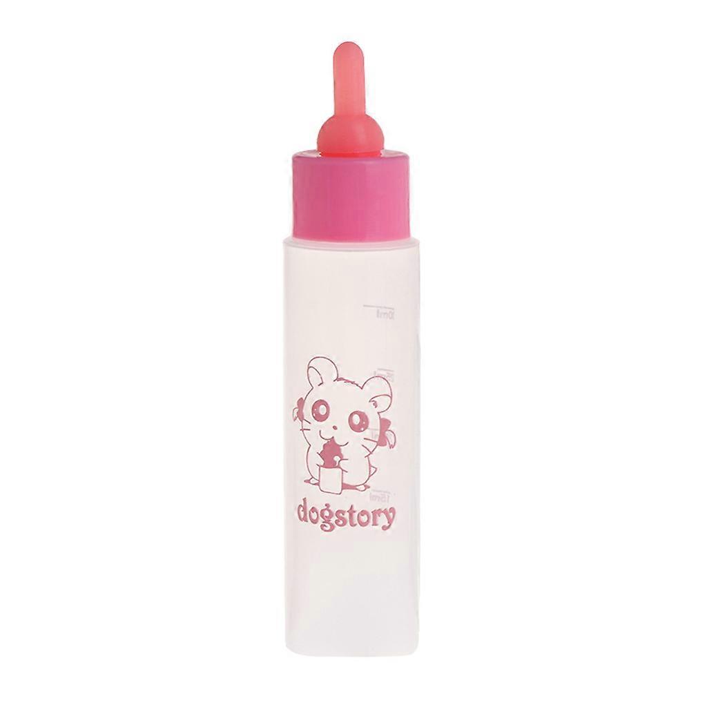 Multi-purpose Pet Nursing Bottles 30 ml Capacity for Ideal for Feeding Small Animals Newborn Kitten Puppy Rabbit Hamster Pink