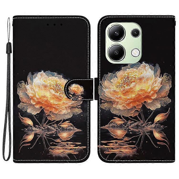 Compatible For Xiaomi Redmi Note 13 4G Wallet Case Pattern Printing Leather Phone Cover