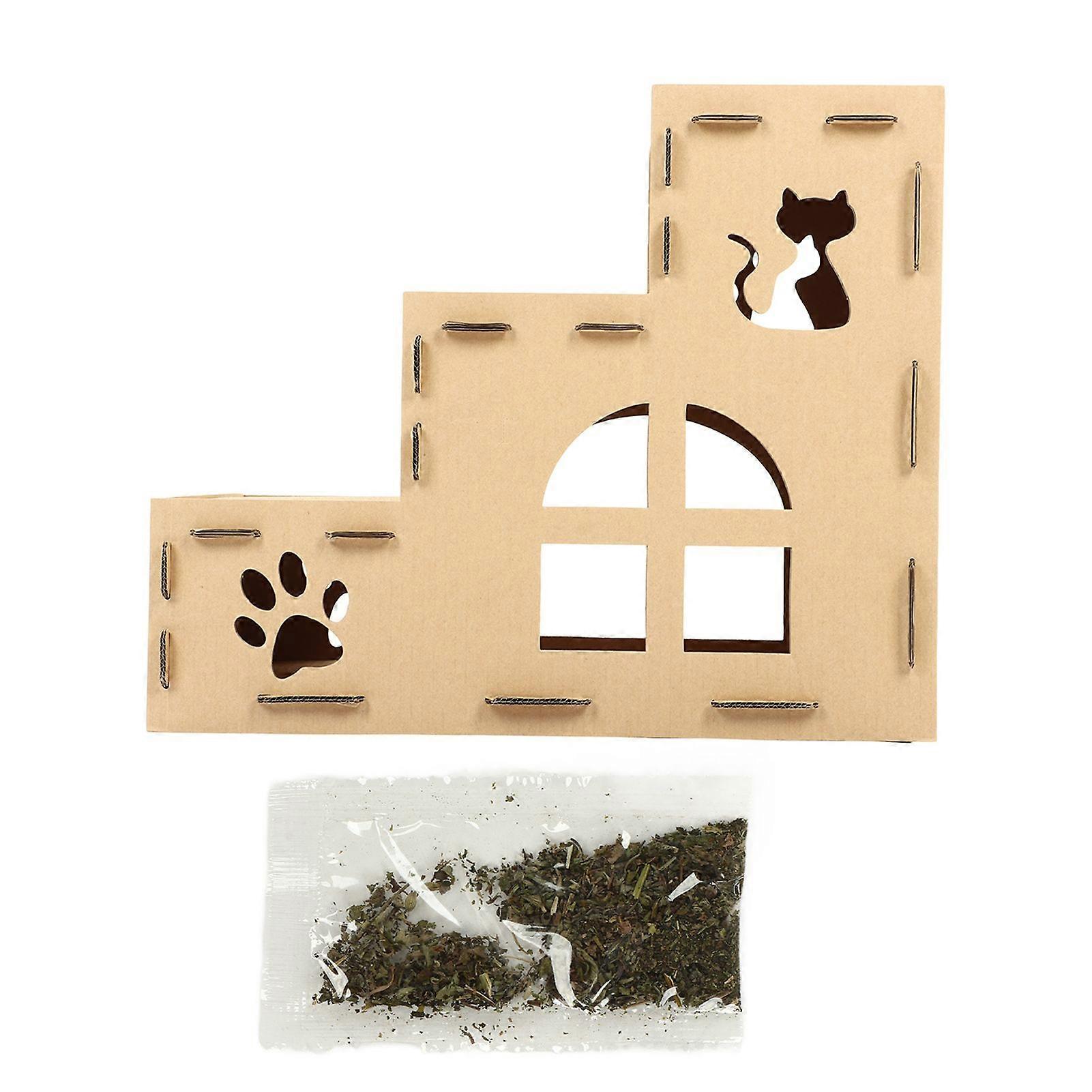 Cat Corrugated Board Three Layers Grinding Claws Eco Friendly Scratch Board with Catnip for Kittens Corrugated Paper Three Layers M