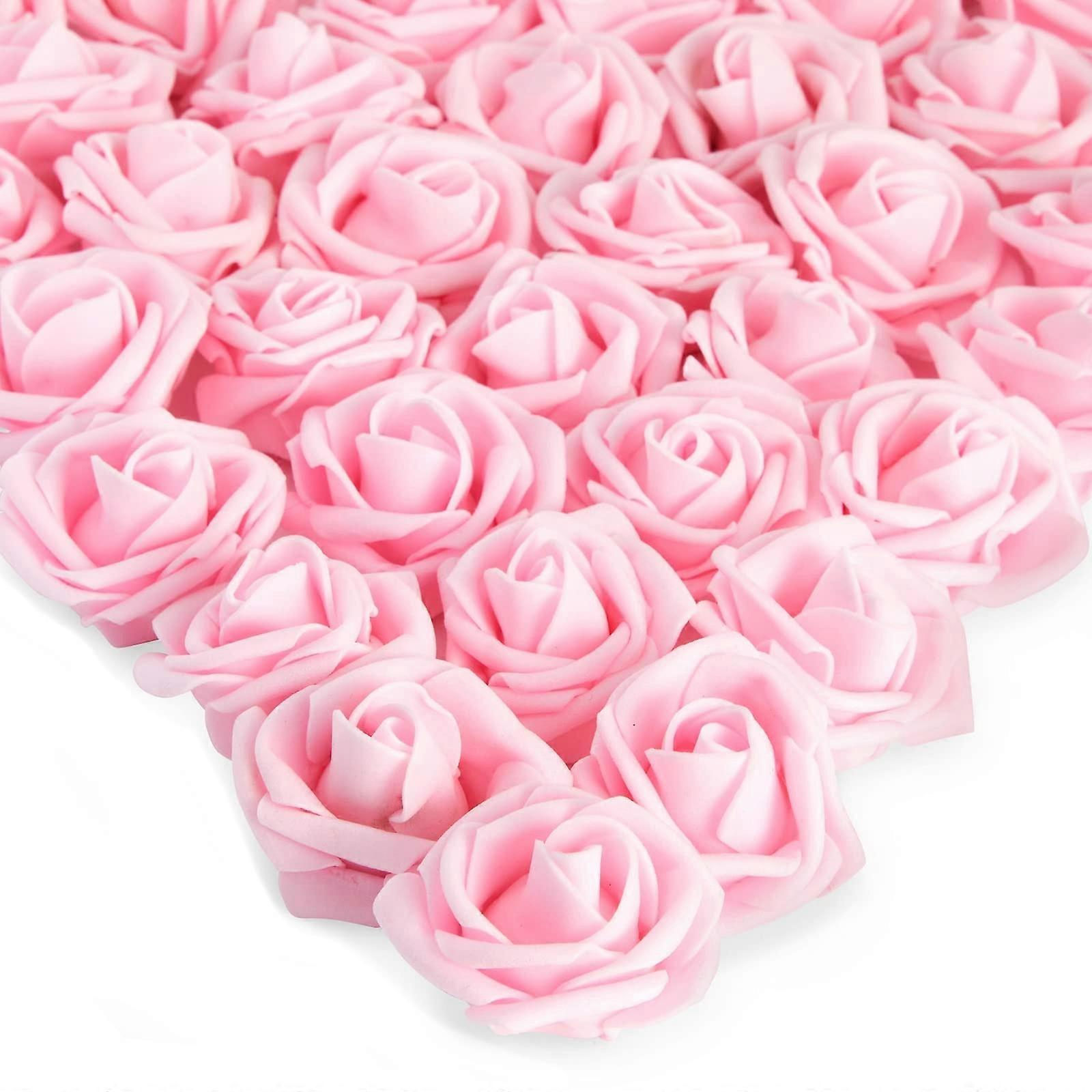 200 Pack Foam Rose Heads Shallow Stemless for Event Decoration DIY Projects 2 Inch