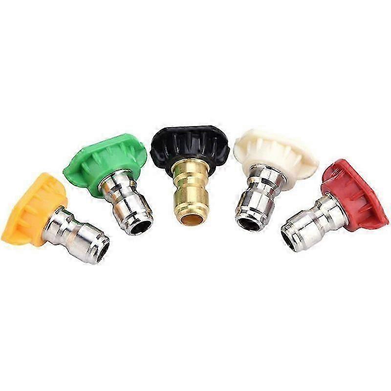 5Pcs Pressure Washer Nozzle Tips, Brass/Stainless Steel Multiple Degrees