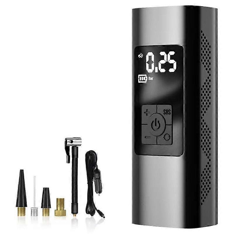 2024 latest 150PSI portable electric air pump 15000+ speed piston runs quickly and 6000mah large capacity battery digital display car tire pump
