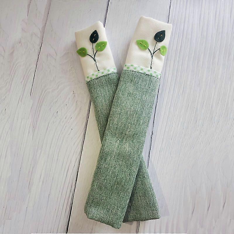 1 Pair,Fridge Handle Cover-Green,Catches Drips,Door Cloth Protector