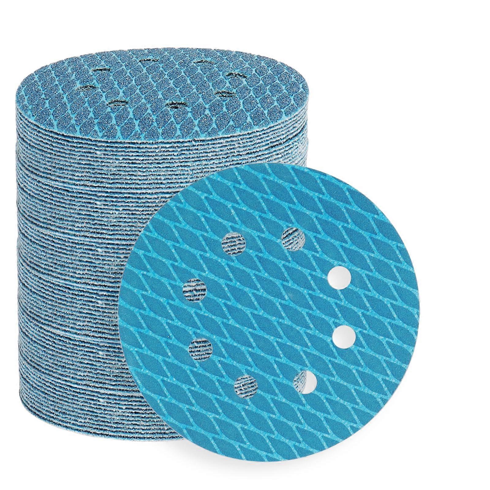 50 Pcs 5 Inch Diamond Shape Sanding Discs for Woodworking, Grit 60-120, Hook and Loop Compatibility, Durable and Efficient