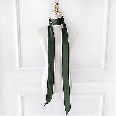女性ナローロングスカーフ200x5cm無地シフォンシルクラバーレッドネクタイブラックバッグリボンヘッドバンドチョーカーストリーマー