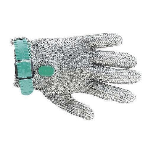 Large size blue chain mail protection glove