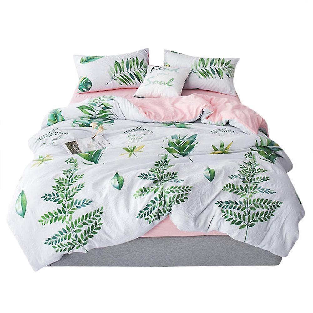 Comfortable Breathable Polyester Bedding Set Pillowcase Flat Sheet Duvet Cover (For 1.8m Bed)