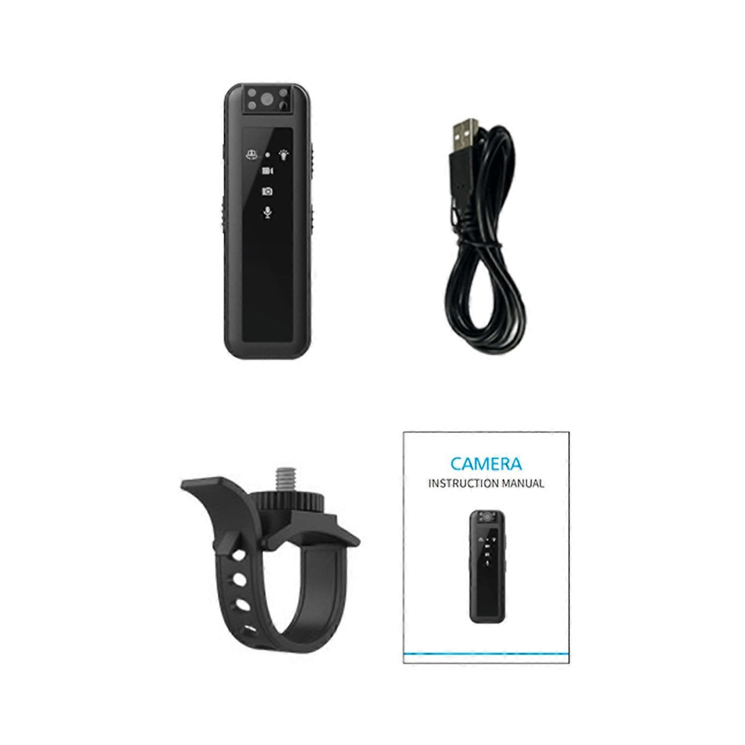 1080P Camera with Audio and Video Recording Wearable Video Camera with 180° Rotatable Lens Back Clip