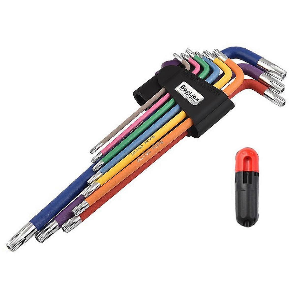 Chrome Vanadium T-handle Hex Key Set for Quick Identification