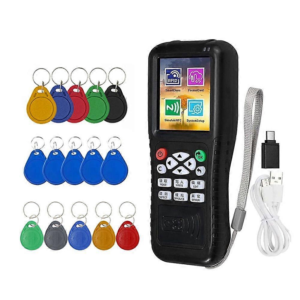 X100 RFID NFC Smart Card Reader Writer+5 X UID/CUID/T557 Keychain RFID Duplicator Programmer Encrypted ID IC Key Copier
