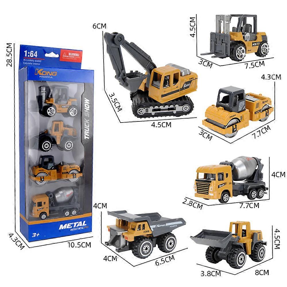Die-cast Construction Toys Set, A Haven For Young Minds, Durable Alloy Material Offers Longevity, Friction Powered Trucks Ignite The Spark Of