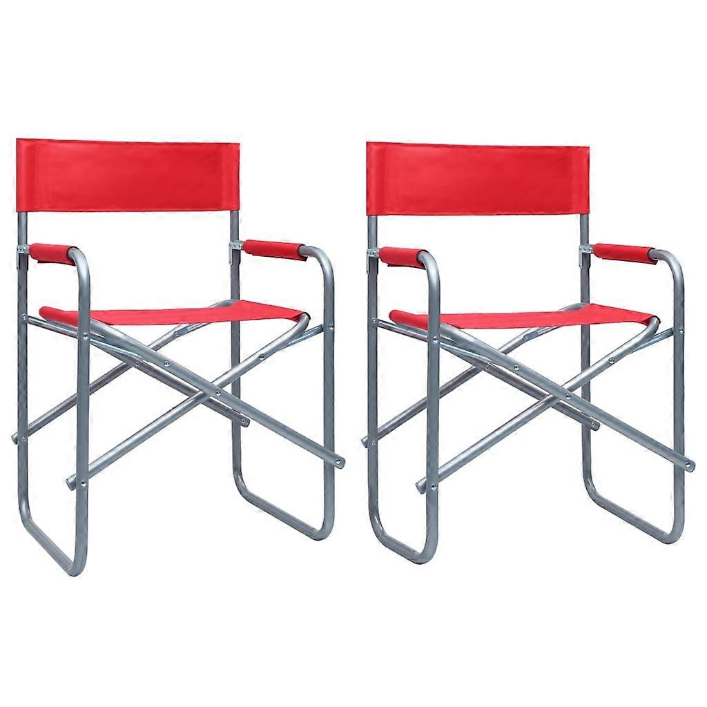 Regiestühle 2 Stk. Stahl Rot