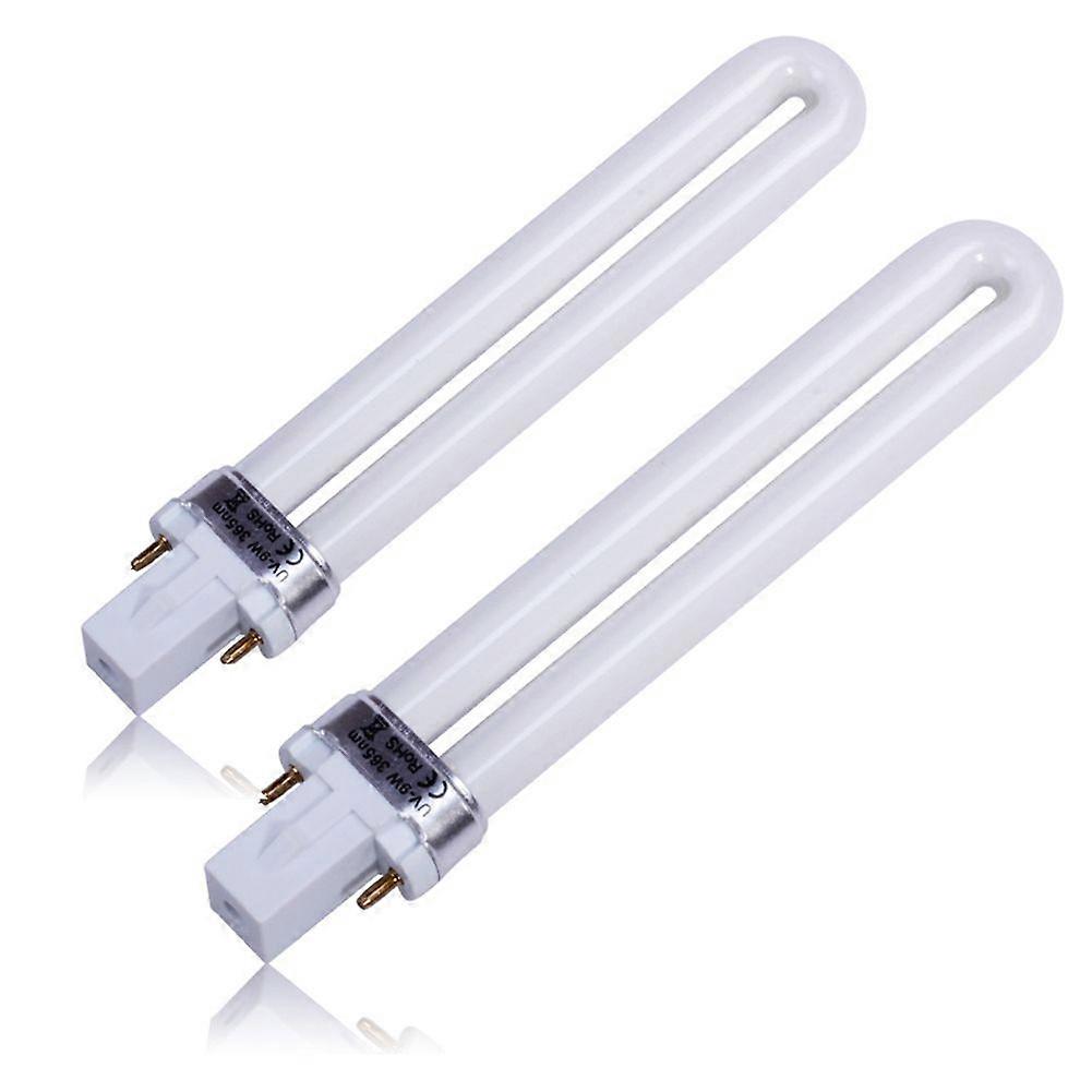 Electronic 2pcs 365nm 9W Nail Dryer UV Lamp Light Bulb Tube