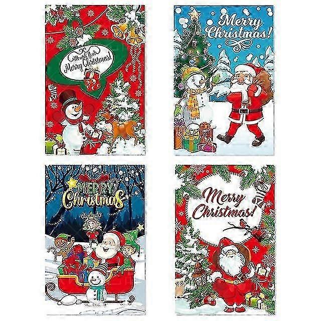 Şarap Şişesi Dekoratif Çıkartmalar Noel Baba Kardan Adam Şişe Çıkartmaları Mutlu Parti Çıkartması Yeni Yıl Partisi Çıkartmaları