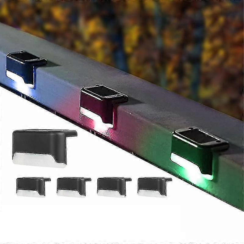 4 pcs/8 pcs/12 pcs/16 pcs Escalier Led Lampe Solaire Ip65 Imperméable À L’eau Extérieur Jardin Lumière Chemin Cour Patio S