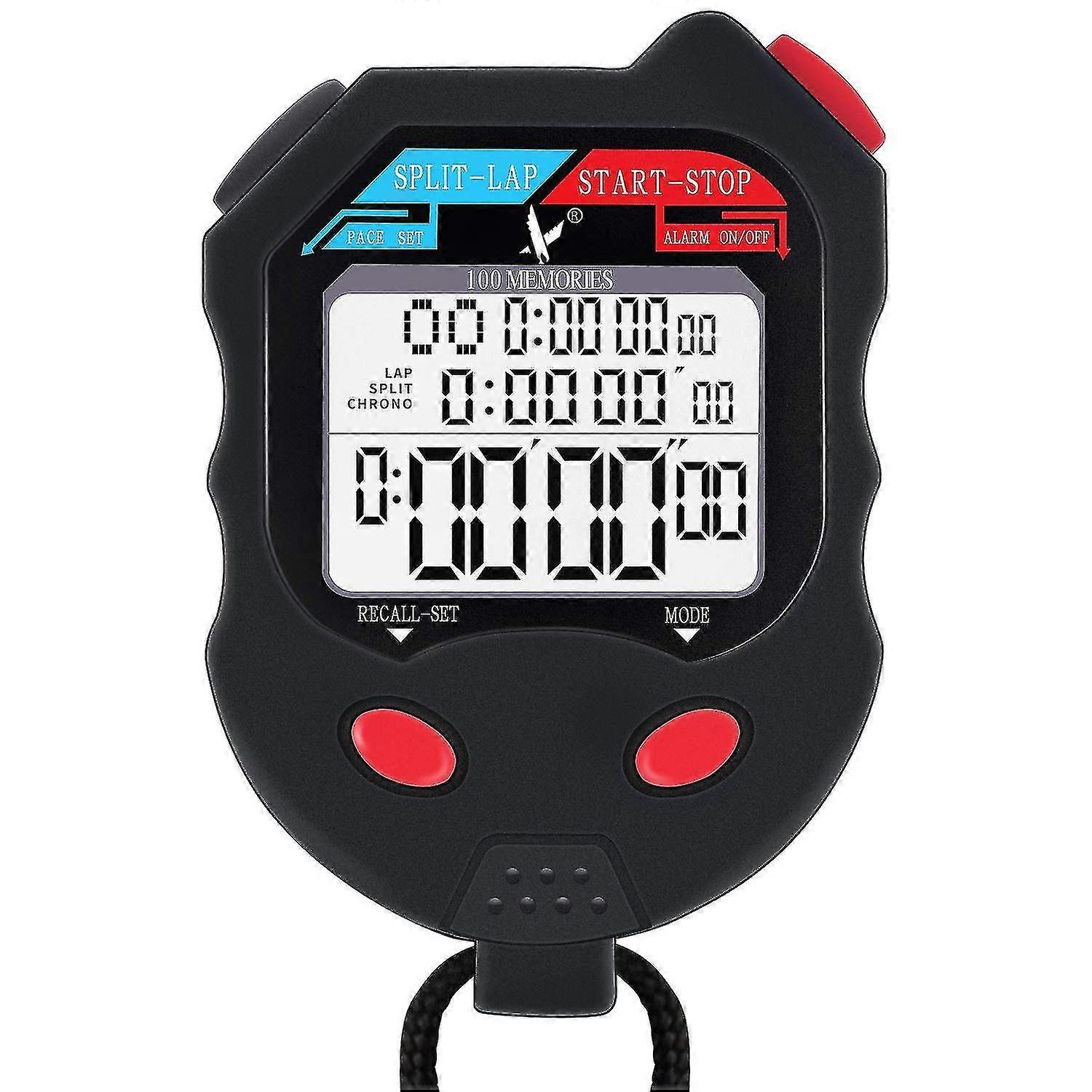 Professional Digital Stopwatch Timer, Water Resistant Stop Watch