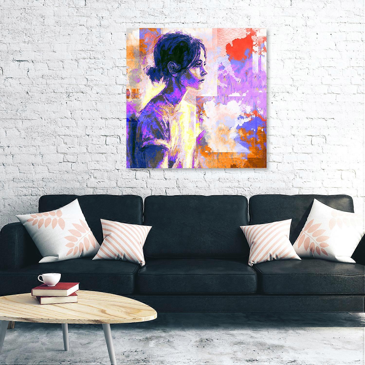 Tisk na plátně, Lidé - Fialová - 30x30