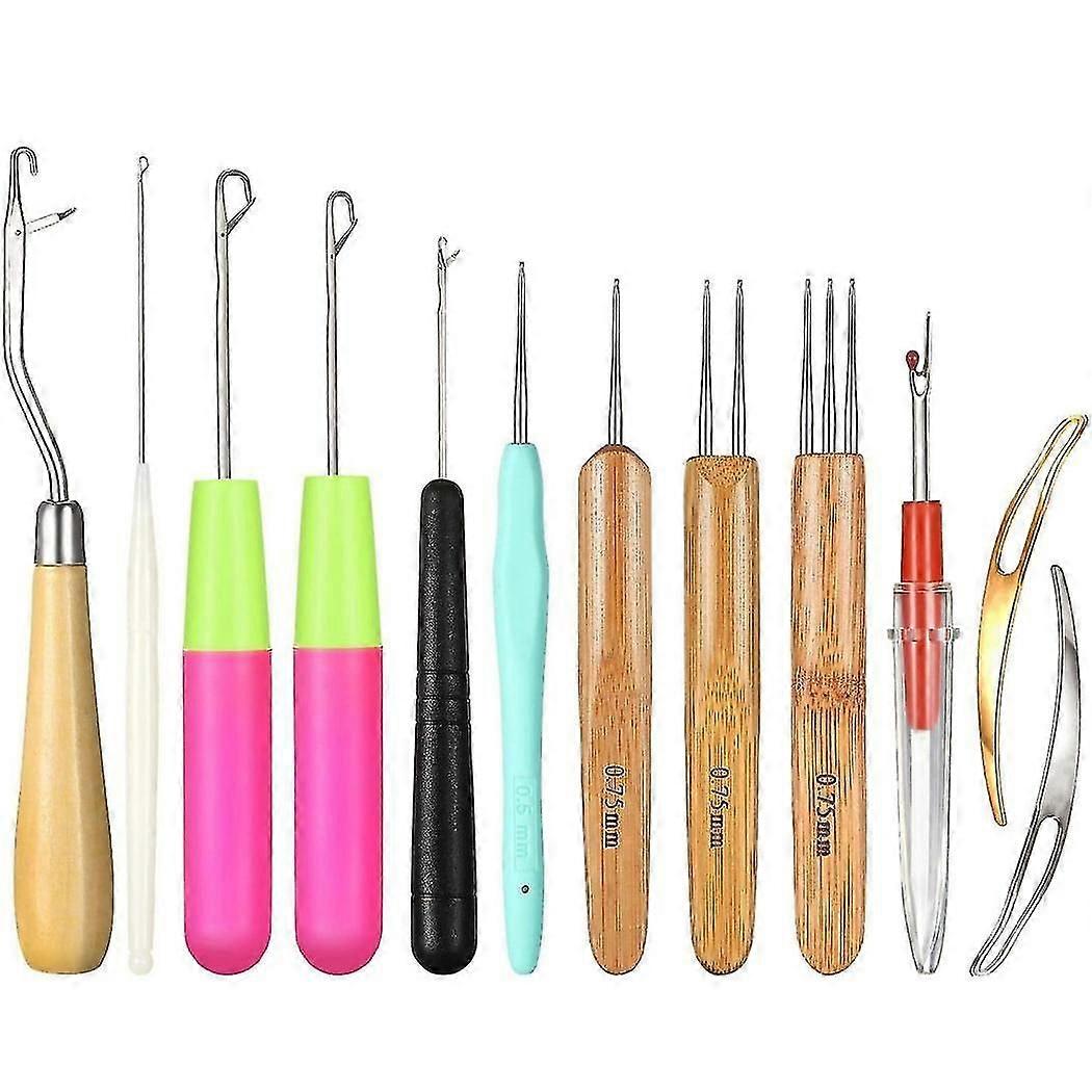 Dreadlocks Tool Set,3pcs Dreadlocks Crochet, Crochet Needle,hair Tool,bent Latch Set For Braid Craf