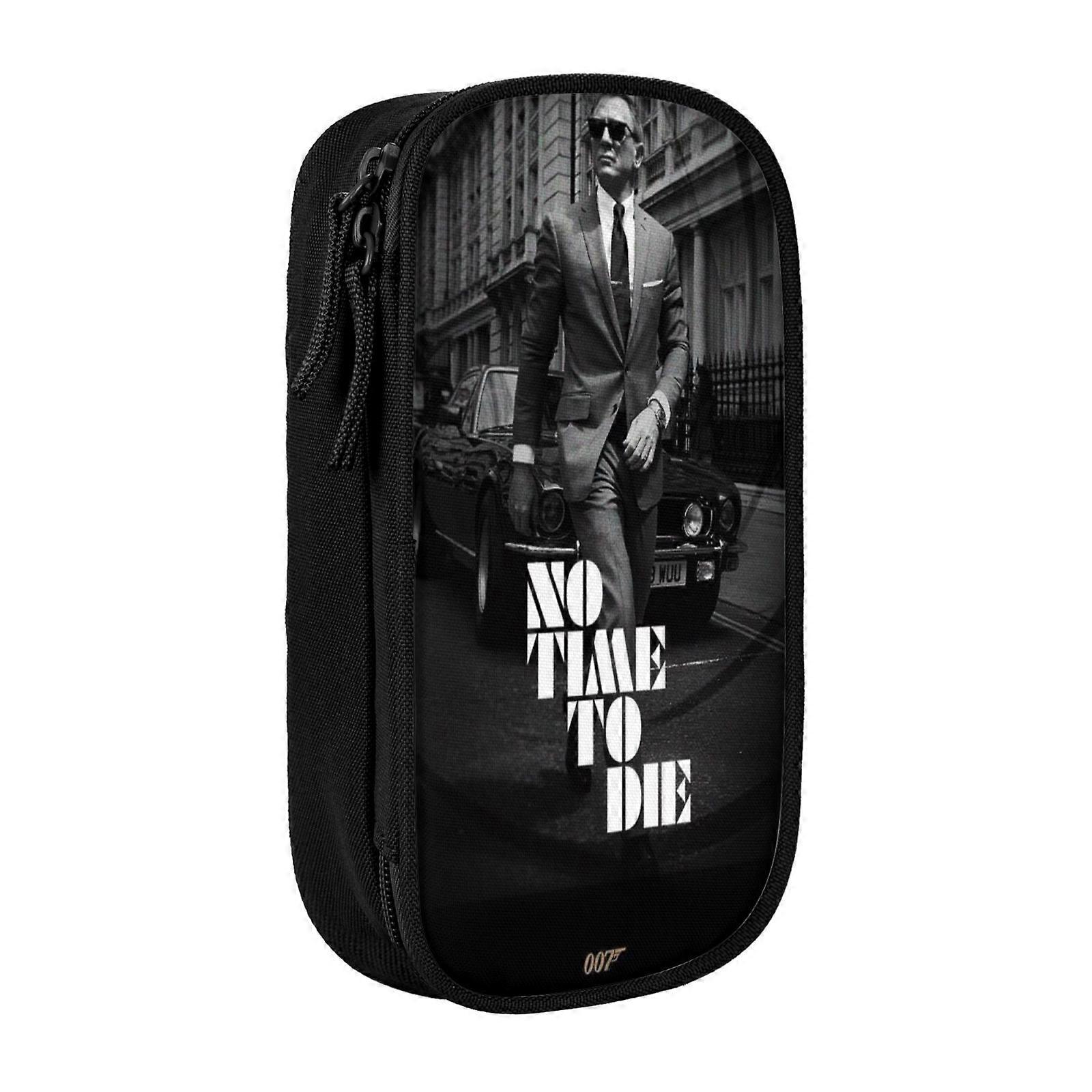 a98 James Bond Pencil Case for Puzzle Lovers - Mesh Pockets for Pens, Magnifiers, Small Pieces (Portable Design) j98