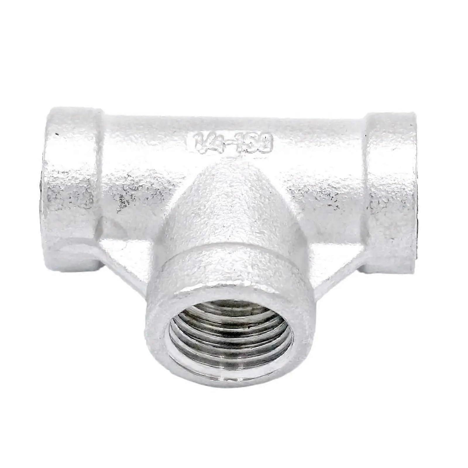 1/4' BSP Equal Female Tee Thread 3 Way 304 Stainless Steel Pipe Fitting Connector Coupling for water air gas Ref: 7720
