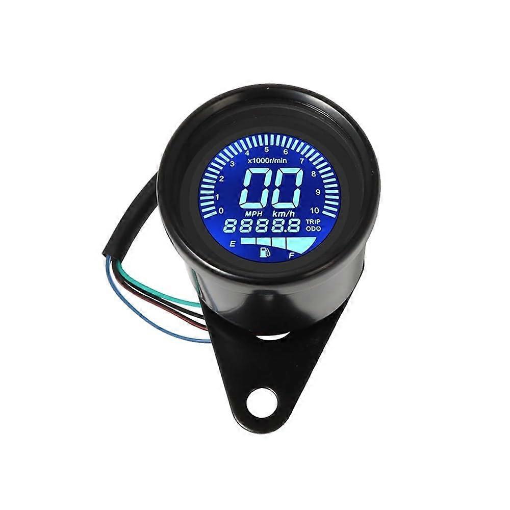 Motorcycle Odometer Digital 12V Universal Speedometer Tachometer Gauge Fuel Meter Indicator