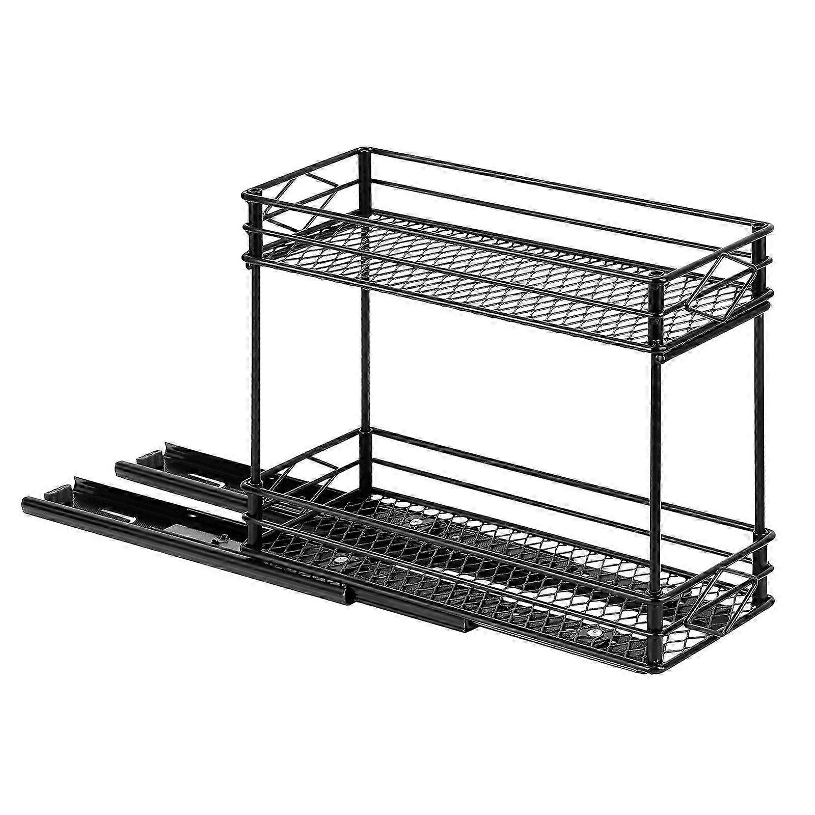 Rack Organizer Pull Out Spice for Cabinet Sliding Spice Rack, Slide Out Spice Rack Spice Organizer