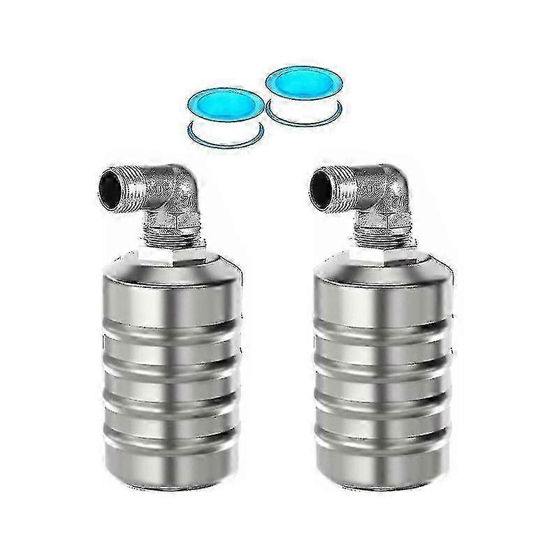 2pcs Ball Valve -1/2 Fully Automatic Water Level Control Float Valve, Stainless Steel Mini Floating