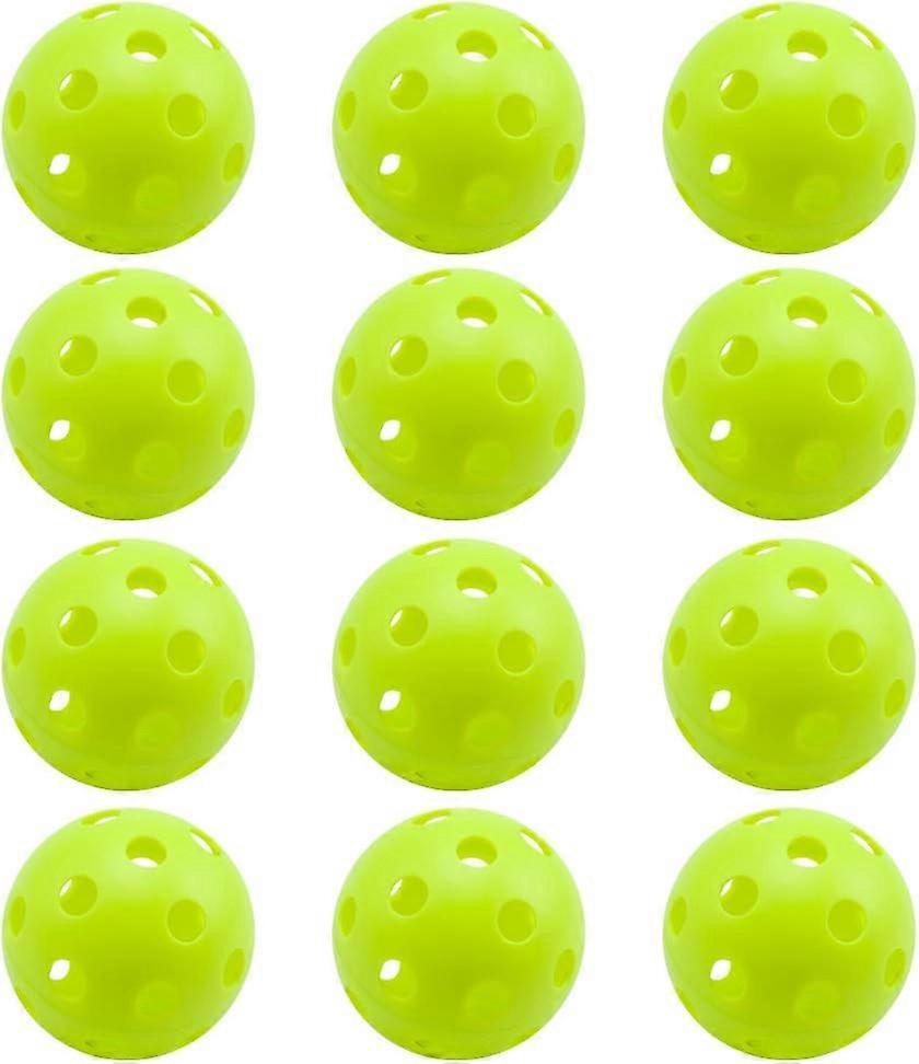 12-Pack Of Training Practice Plastic Baseballslightweight Ballsgreen