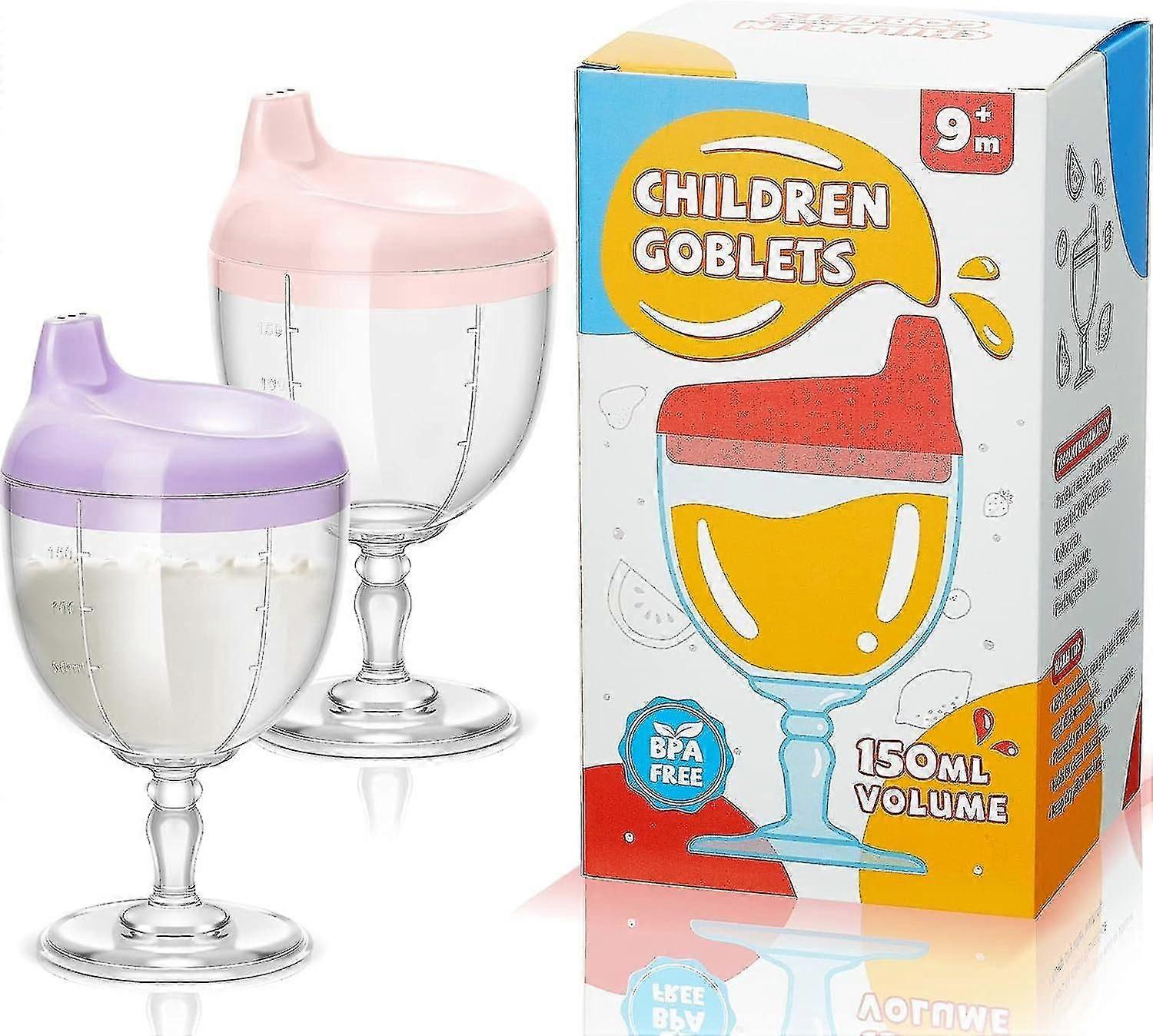 2 قطع الطفل النبيذ سيبي كوب البلاستيك كأس كأس لا انسكاب النبيذ الزجاج سيبي كأس الطفل كأس الطفل سيبي كأس النبيذ الزجاج المشروبات القدح زجاجة الحليب مع غطاء