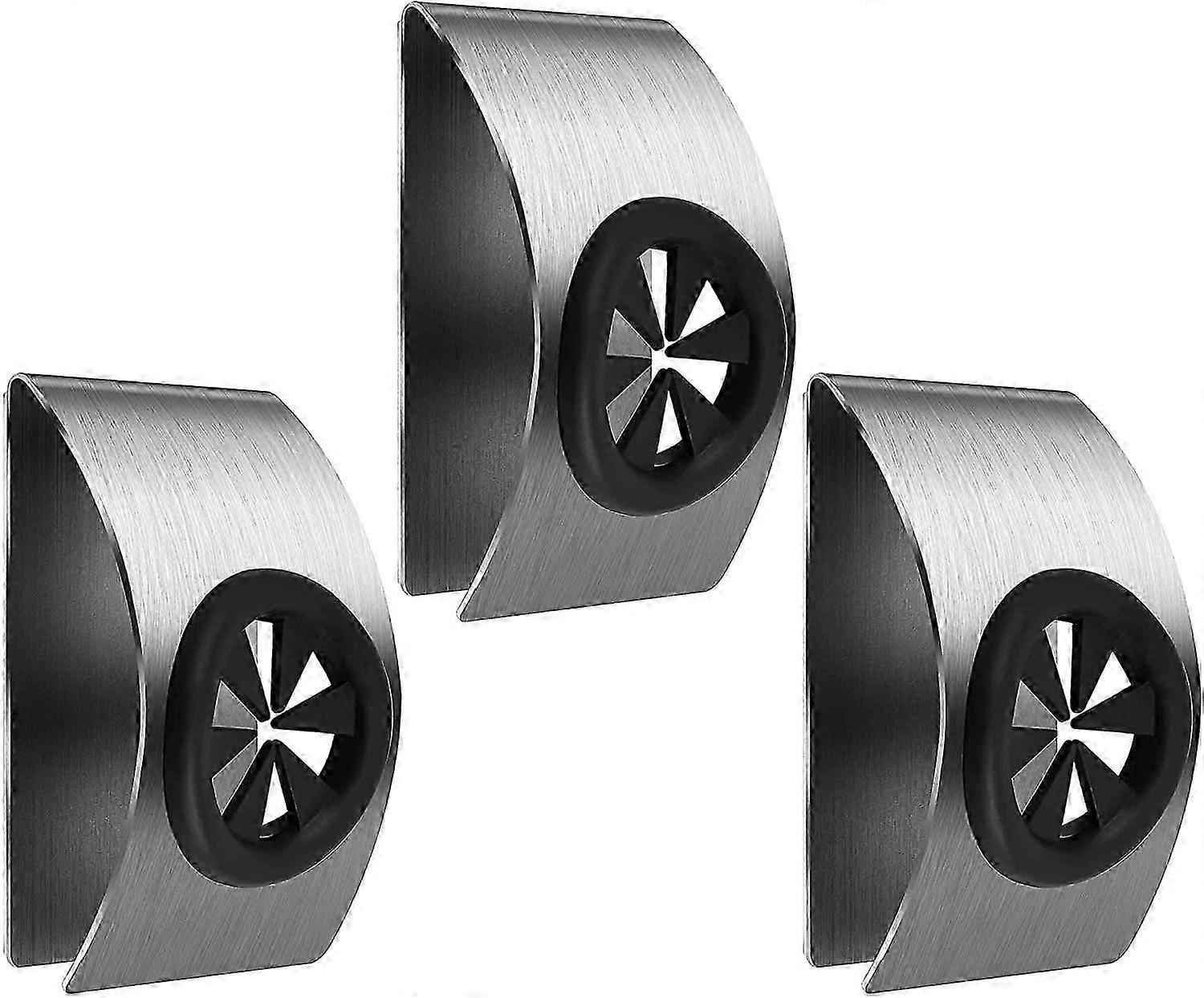 3ピース粘着性食器用タオルホルダーグラバーキッチンタオルフックウォールマウントタオルハンガーホルダー非穴あけプッシュタオルホルダーバスルームでの使用 Ki