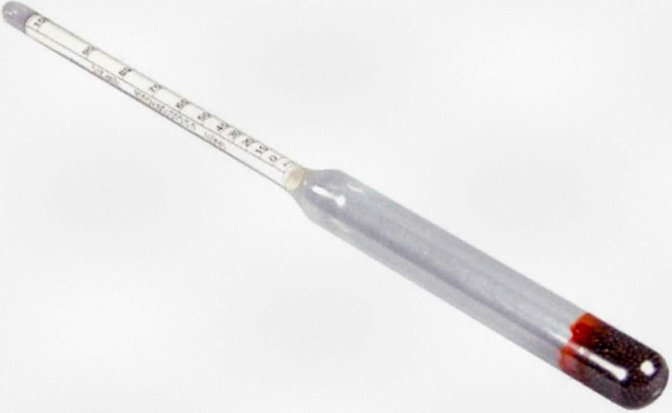 Alcohol Meter 0-100 Volume% Hygrometer (without thermometer) Alcohol Tester Density Meter, suitable for all spirits or distillates for vario