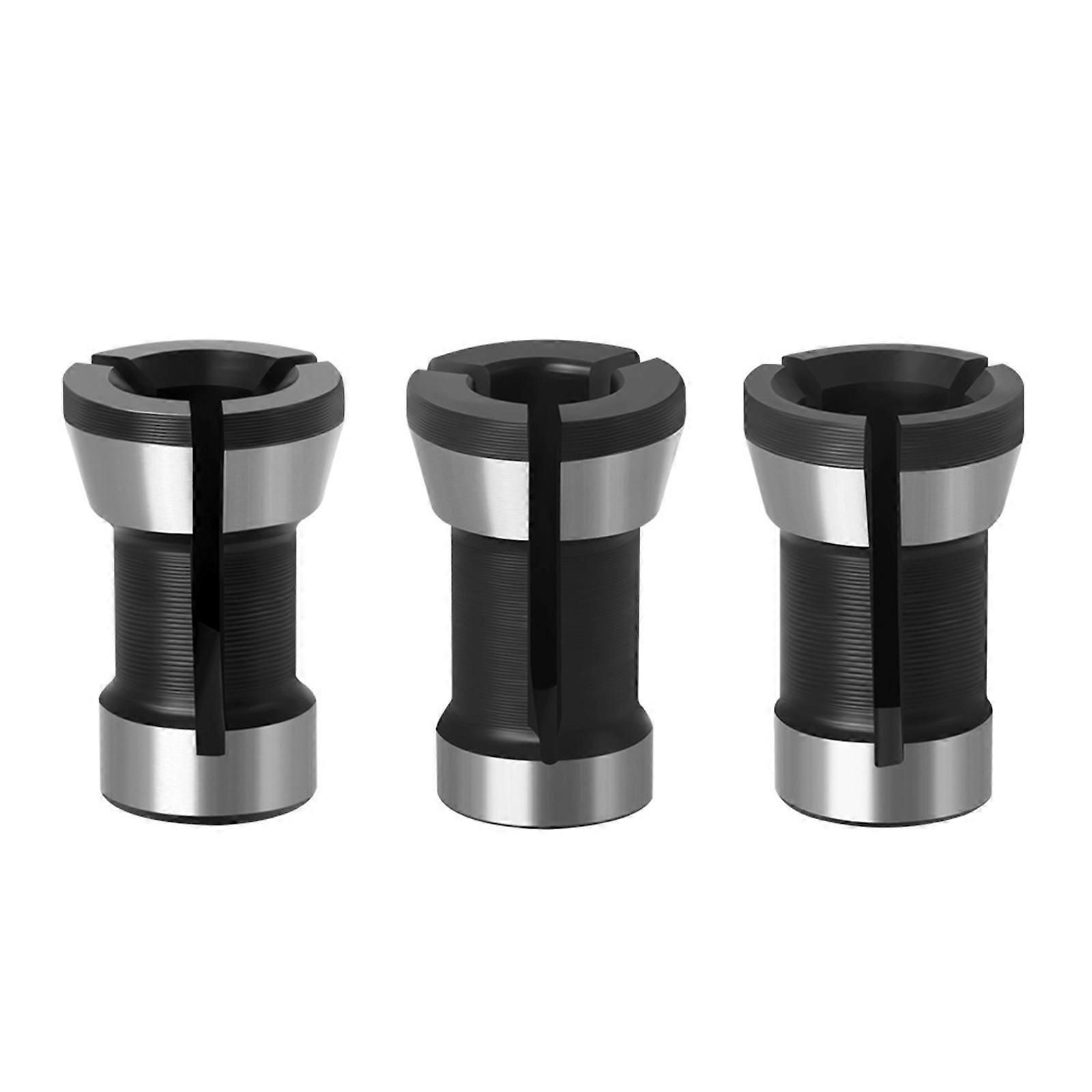 3Pcs High Precisions Trimmers Routers Collets Adapter Set for Enhanceds Compatibility and Efficiency In Engraving Machines
