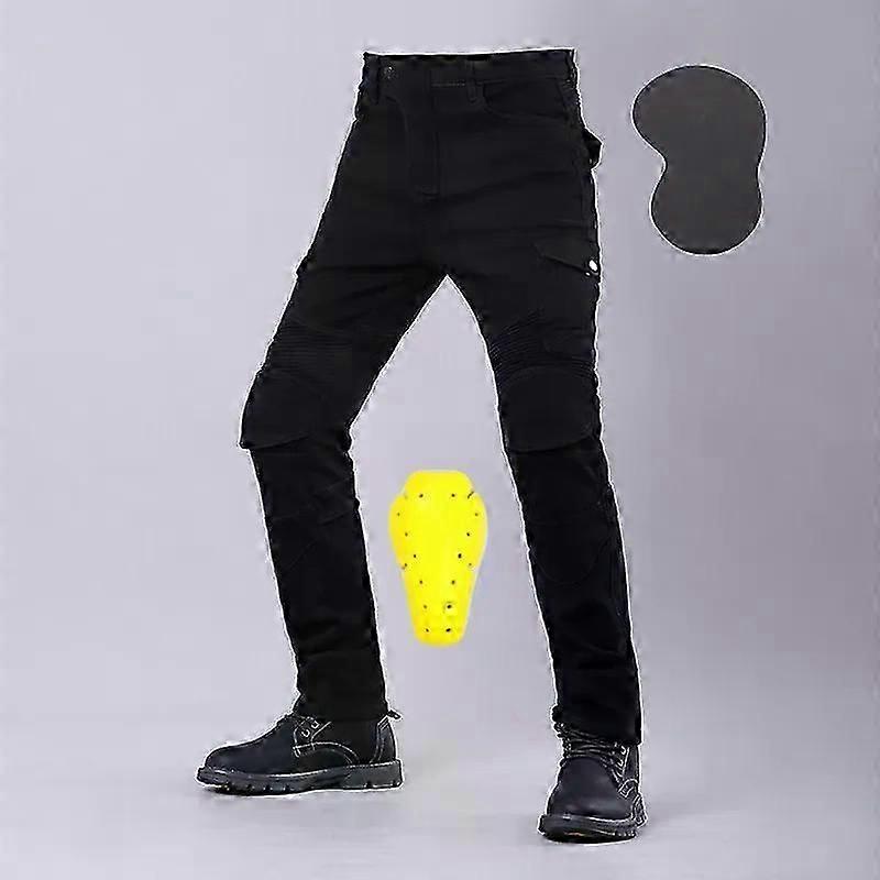 جديد دراجة نارية ركوب السراويل في الهواء الطلق الرجال النساء الترفيه مرونة موتو الجينز دراجة نارية بنطلون مع الركبة الورك منصات واقية والعتاد