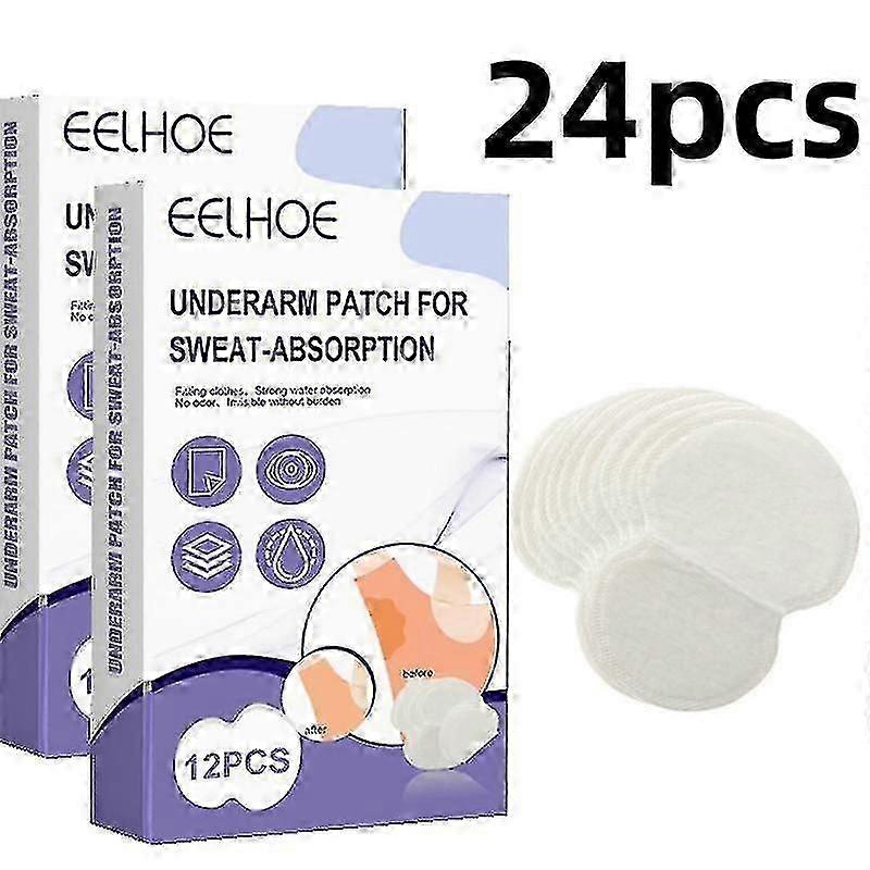 24pcs Disposable Underarm Women Strong Absorbing Sweat Armpits Sweat Sticker Anti Sweat Pads Underarm Absorb Patch Deodorants