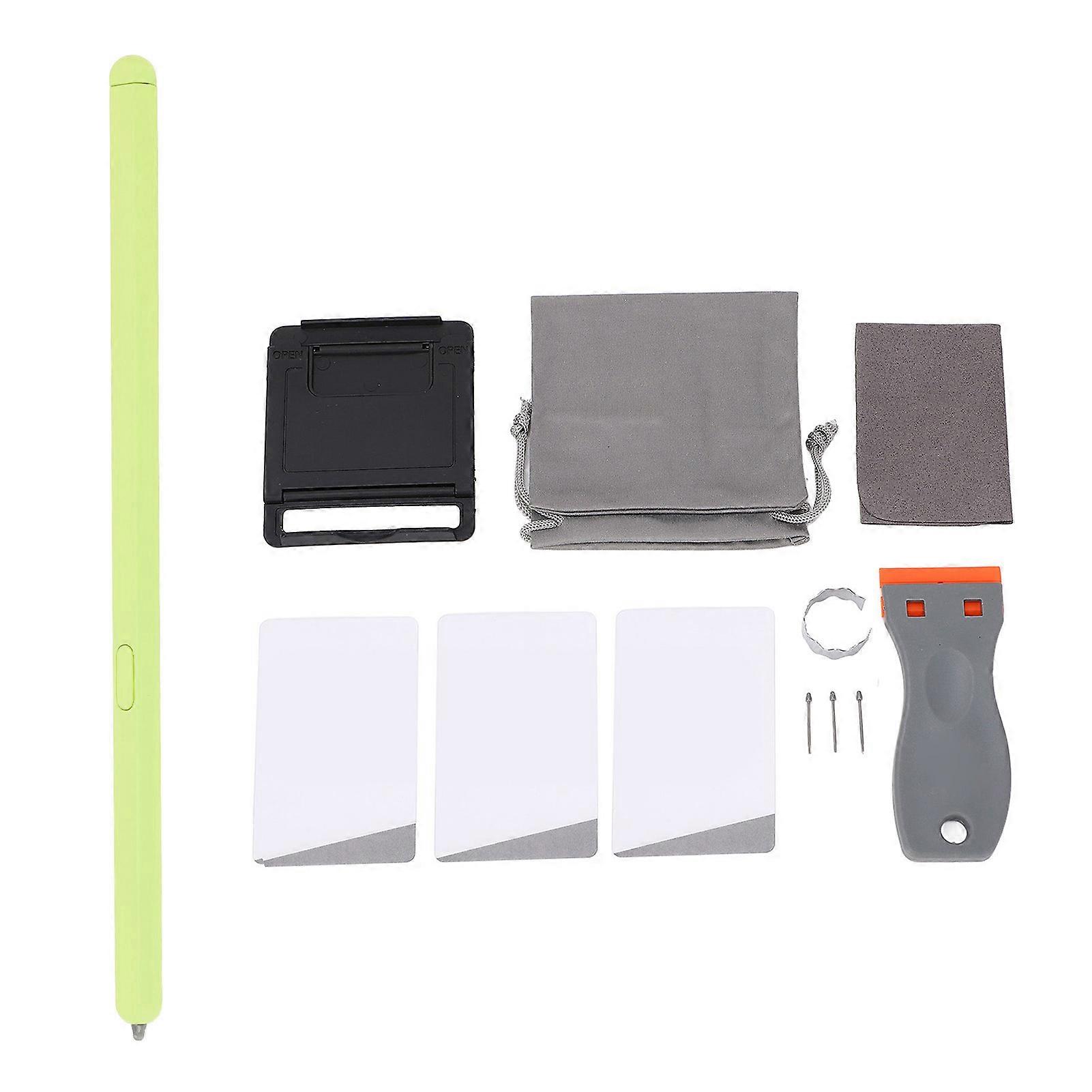 Phone Stylus 4096 Level Pressure Sensitivity Replacement Stylus Pen with 3 Nibs for Galaxy Z Fold 5 Yellowish Green