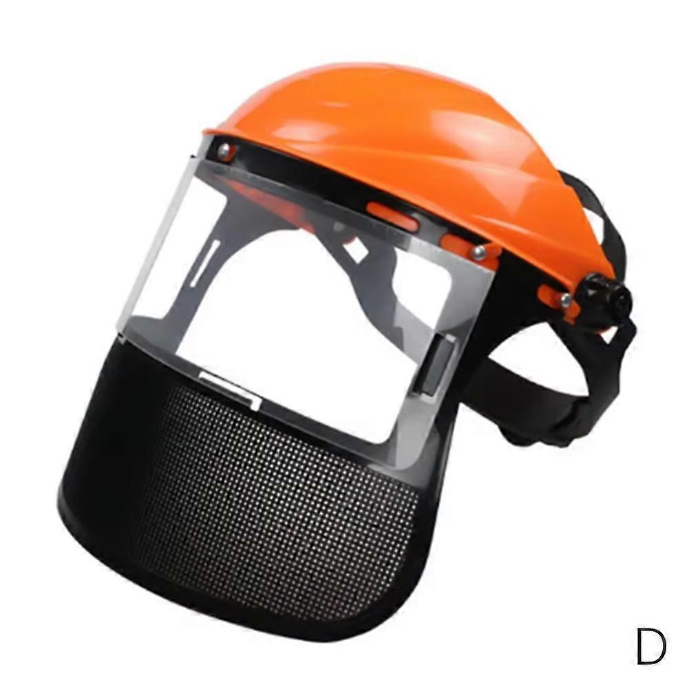 Orange (D)$ Mower Hat Garden Wire Mesh Protective Mask Mower Mower Face Screen Chain Saw Protective Hat