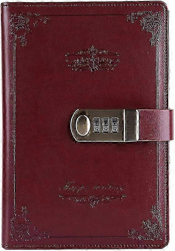 Digital password journals and locking privacy diary with combination leather design suitable for various brands