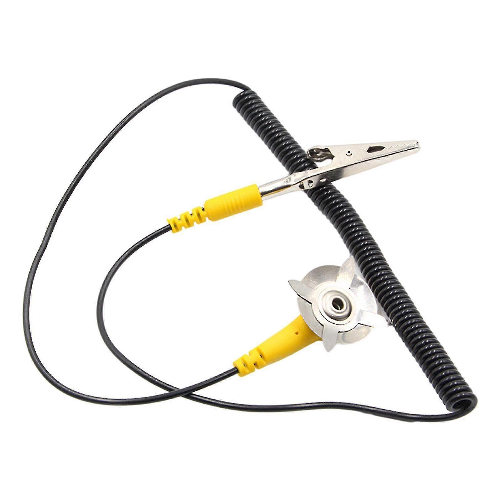 Adjustable ESD Grounding Wire 1.8M with Alligator Clip Claw for Factory Electrostatic Environment and Anti-Static Applications
