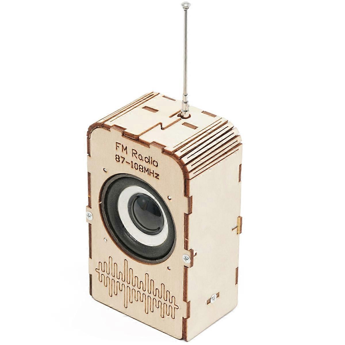 DIY FM Radio Model Science Toy for Kids Wooden STEM Technologia Experimental Tool Kit Learning Educ